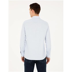 Açık Mavi Slim Fit Uzun Kollu Gömlek