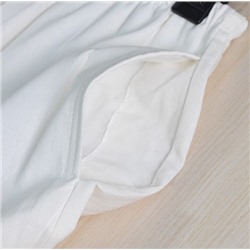 Широкие льняные брюки средней посадки БЕРШК*А