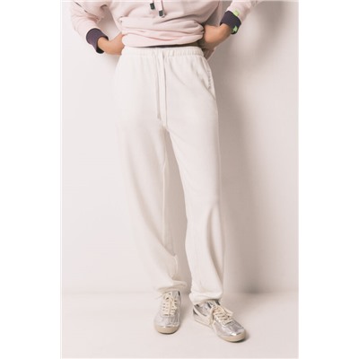 Pantalón jogger felpa algodón blanco
