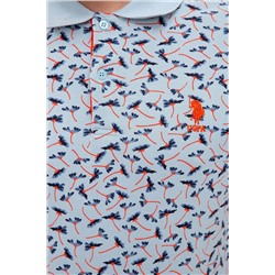 Erkek Açık İndigo Polo Yaka Tişört