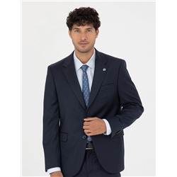 %100 Yün Lacivert Slim Fit Takım Elbise