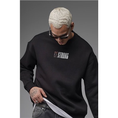 Свитшот будь сильным  черный