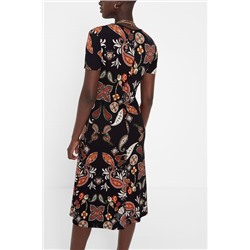 Vestido midi estampación paisley