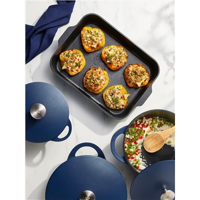Форма для запекания, 34x26x5.5 см, синяя, с покрытием, Agile