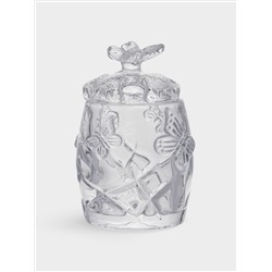 Сахарница, 11 см, 120 мл, с ложкой, стекло/сталь, Бабочка, Butterfly