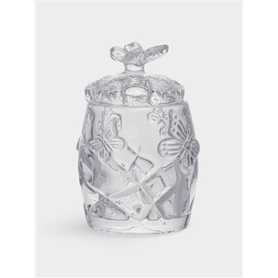 Сахарница, 11 см, 120 мл, с ложкой, стекло/сталь, Бабочка, Butterfly