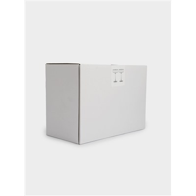 Бокал-креманка для шампанского, 250 мл, 2 шт, стекло, с серебристым кантом, Rhapsody