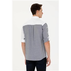 Erkek Lacivert Uzun Kollu Gömlek