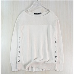 Женский свитер с боковыми ремешками с одним воротом и длинным рукавом РАЛЬ*Ф Л