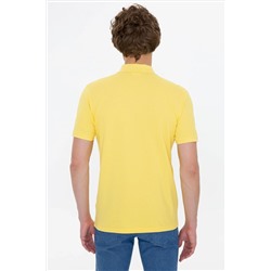 Erkek Açık Sarı Basic Polo Yaka Tişört
