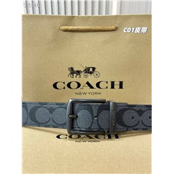 Двухсторонний мужской ремень с двумя пряжками КОУ*Ч