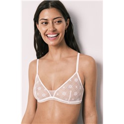 Sujetador triangular encaje blanco NATURAL