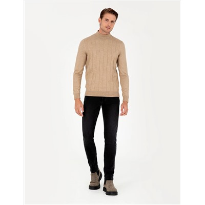 Antrasit Slim Fit Jean Pantolon