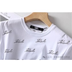 Футболка Kar*l Lagerfel*d с надписями из страз