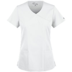 UA Butter-Soft STRETCH Scrubs V-Neck Mock Wrap Top