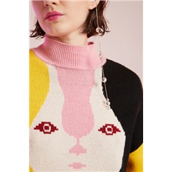 Jersey corto de tricot estampado