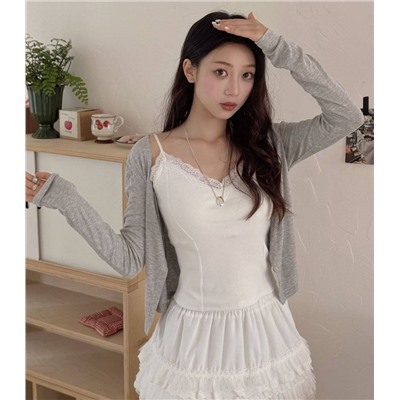 Красивый нежный топ с кружевом