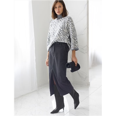 Юбка из эластичного микро-вельвета