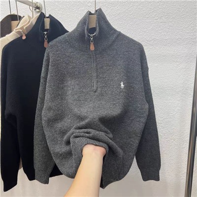 Теплый свитер на молнии в стиле Pol*o Ralp*h Laure*n