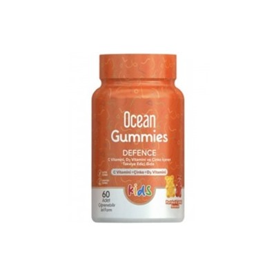 Orzax Gummies Defence Витаминные мармеладные мишки для укрепления иммунитета детские, 60 шт (вкус: апельсин-персик)