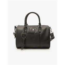 SOLID SWIFTY SATCHEL BAG WITH CROSSBODY STRAP
