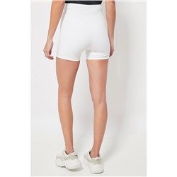 Mallas cortas con cintura alta Blanco