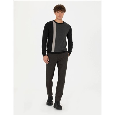 Kahverengi Slim Fit Kanvas Pantolon