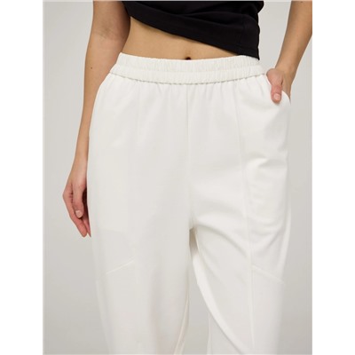 Белые зауженные брюки из хлопка