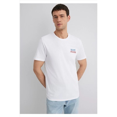 Mavi Jeans Baskılı Beyaz Tişört Slim Fit / Dar Kesim 066841-620