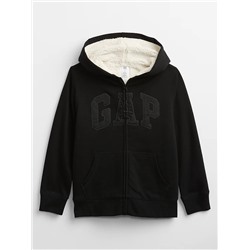 Kids Gap Logo Sherpa-Lined Hoodie