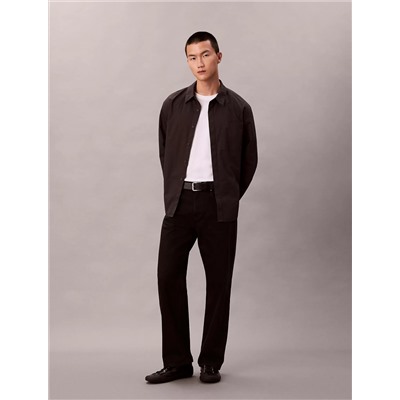 Cotton Nylon Relaxed Button-Down Shirt