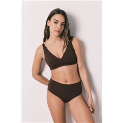 Braga alta microfibra clean cut marrón