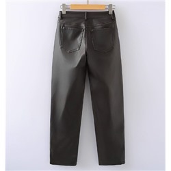 Женские повседневные облегающие кожаные брюки