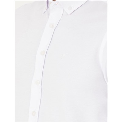 Beyaz Oxford Slim Fit Uzun Kollu Gömlek