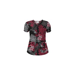 UA Exotica Black Keyhole Scrub Top