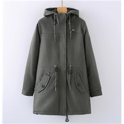 Женская хлопковая куртка с капюшоном