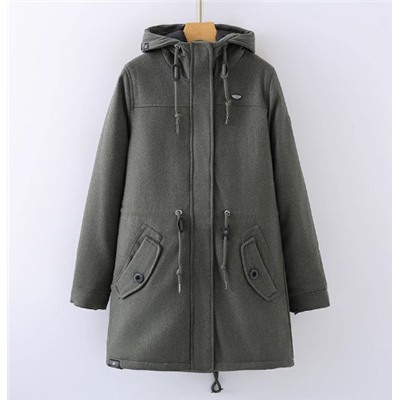 Женская хлопковая куртка с капюшоном