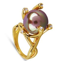 Кольцо (Майорка 14мм шоколад; покрытие золото), Есть комплект