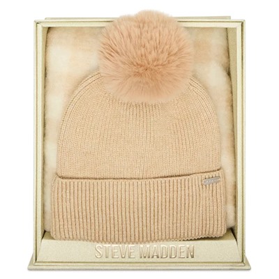 Steve Madden Buffalo Blaze Beanie and Scarf Gift Set, 2-Piece Set
