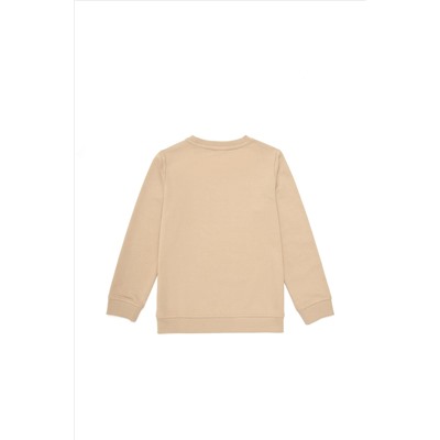 Erkek Çocuk Kum Bisiklet Yaka Sweatshirt