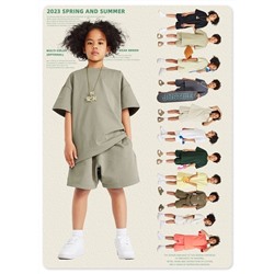 Детские трикотажные шорты подойдут в комплект к футболке выше  Фабрика, проверенный поставщик  Материал: 80% хлопок, 20% полиэстер