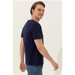 Erkek Lacivert Bisiklet Yaka Tişört