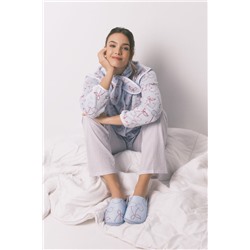 Zapatillas casa azul cerezas