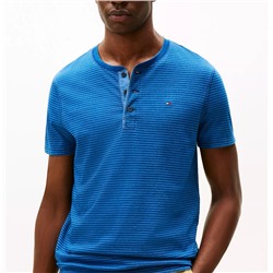Striped Short-Sleeve Henley