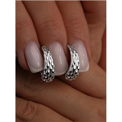 Серьги из серебра родированные С5222р