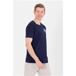 Erkek Lacivert Bisiklet Yaka Tişört