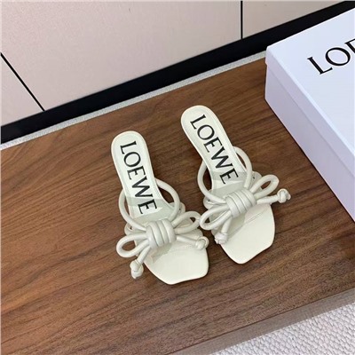 Женские шлепки на небольшом каблуке  (4 цвета) ЛОЕВ*Е