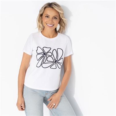 Футболка из эластичной ткани, Манерная принцесса (flower)