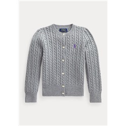 Girls 2-6x Mini-Cable Cotton Cardigan