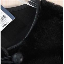 Высококачественная роскошная черная искусственная шуба